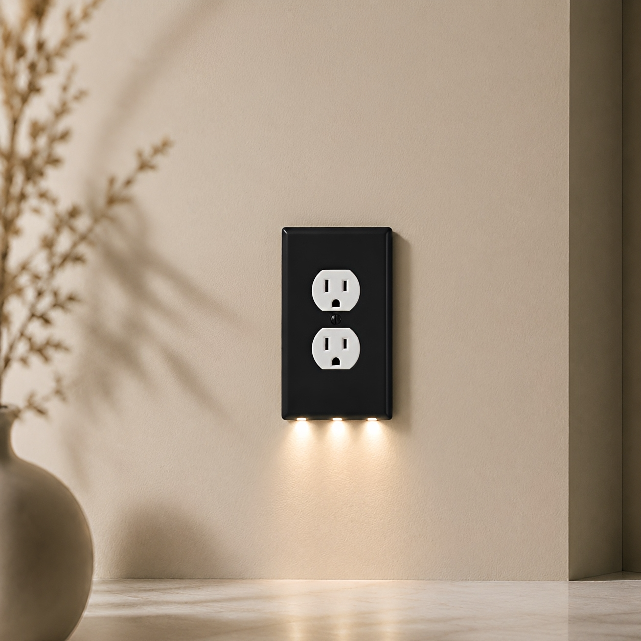 Enchufe Doble Inteligente con Luz Nocturna LED Automática – Seguridad y Comodidad para tu Hogar