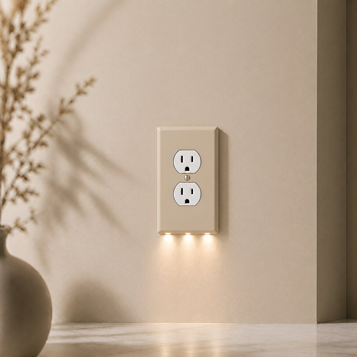 Enchufe Doble Inteligente con Luz Nocturna LED Automática – Seguridad y Comodidad para tu Hogar