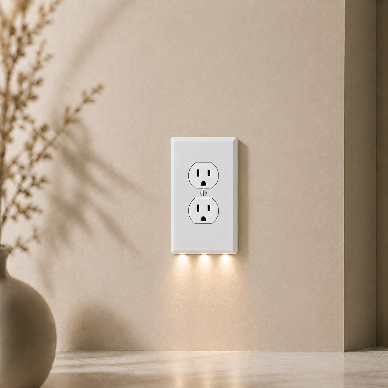 Enchufe Doble Inteligente con Luz Nocturna LED Automática – Seguridad y Comodidad para tu Hogar