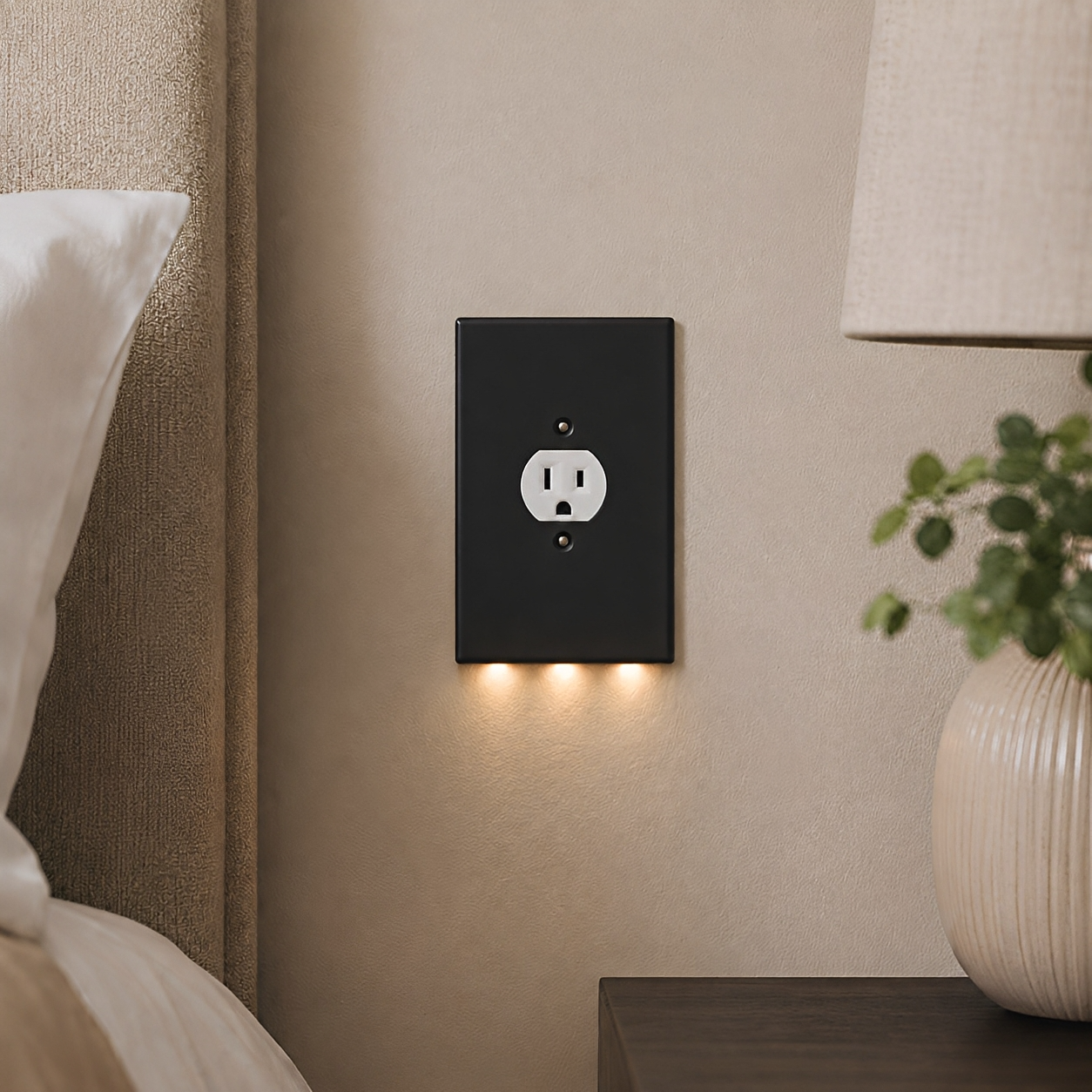 Enchufe Doble Inteligente con Luz Nocturna LED Automática – Seguridad y Comodidad para tu Hogar