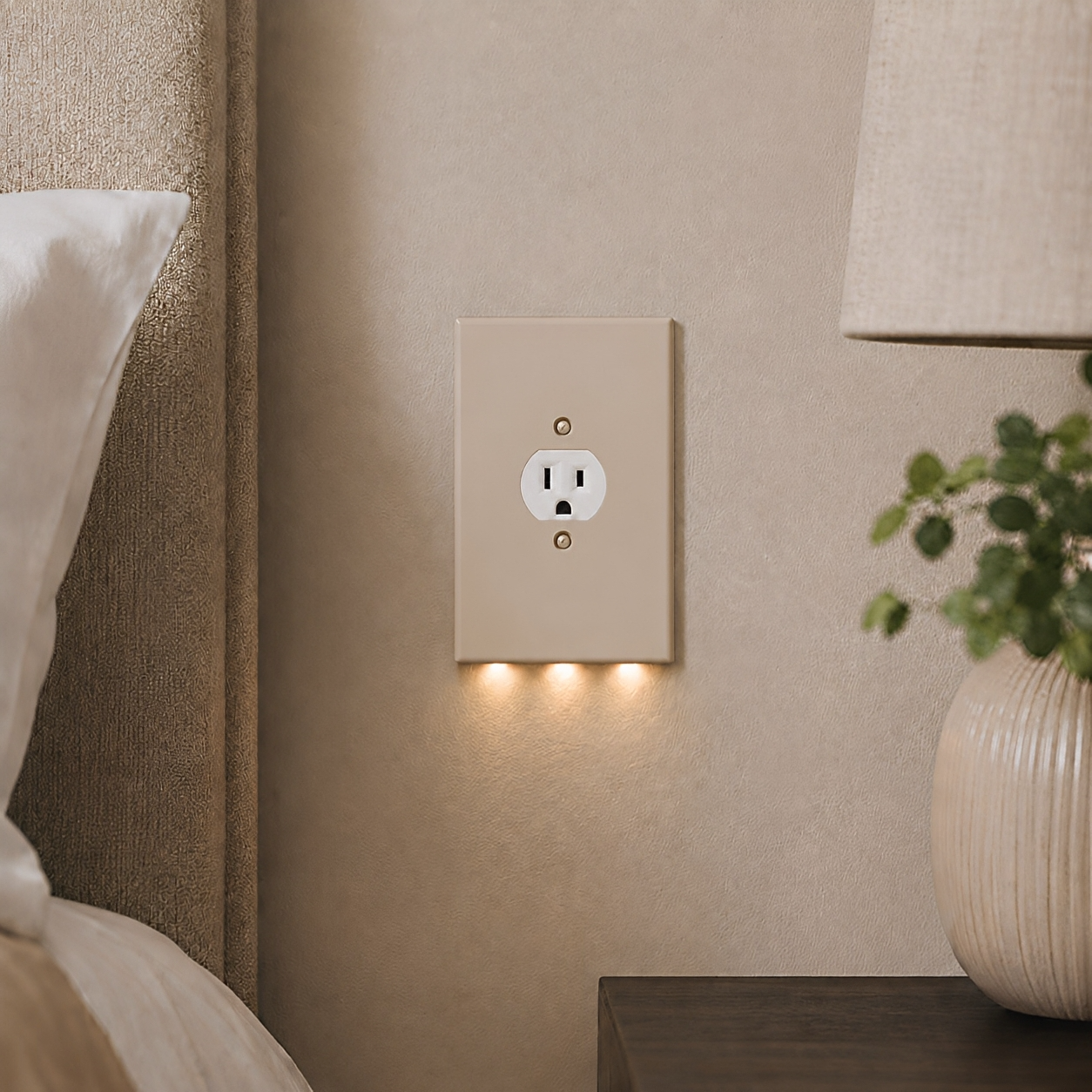 Enchufe Doble Inteligente con Luz Nocturna LED Automática – Seguridad y Comodidad para tu Hogar