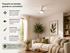 Ventilador de Techo con Luz LED Inteligente – Silencioso, Regulable, con Control Remoto e Instalación Fácil para tu Hogar