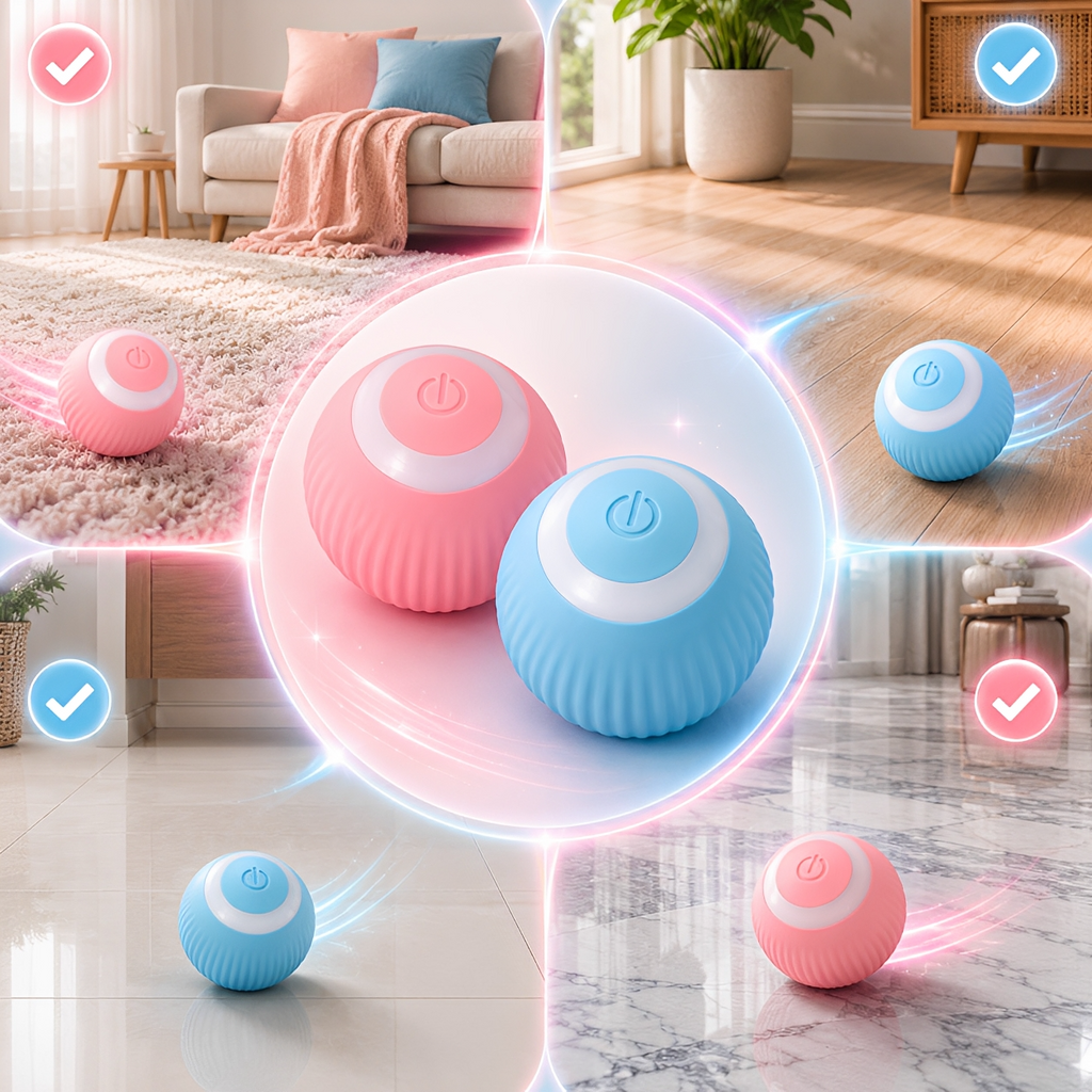 Smart Rolling Cat Ball™ | Pelota Interactiva Inteligente para Gatos con Movimiento Automático
