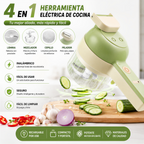 Picadora Eléctrica Multifuncional Recargable USB | Tritura Ajo, Cebolla, Chiles y Vegetales en Segundos
