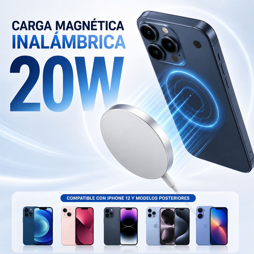 Cargador inalámbrico magnético ultradelgado