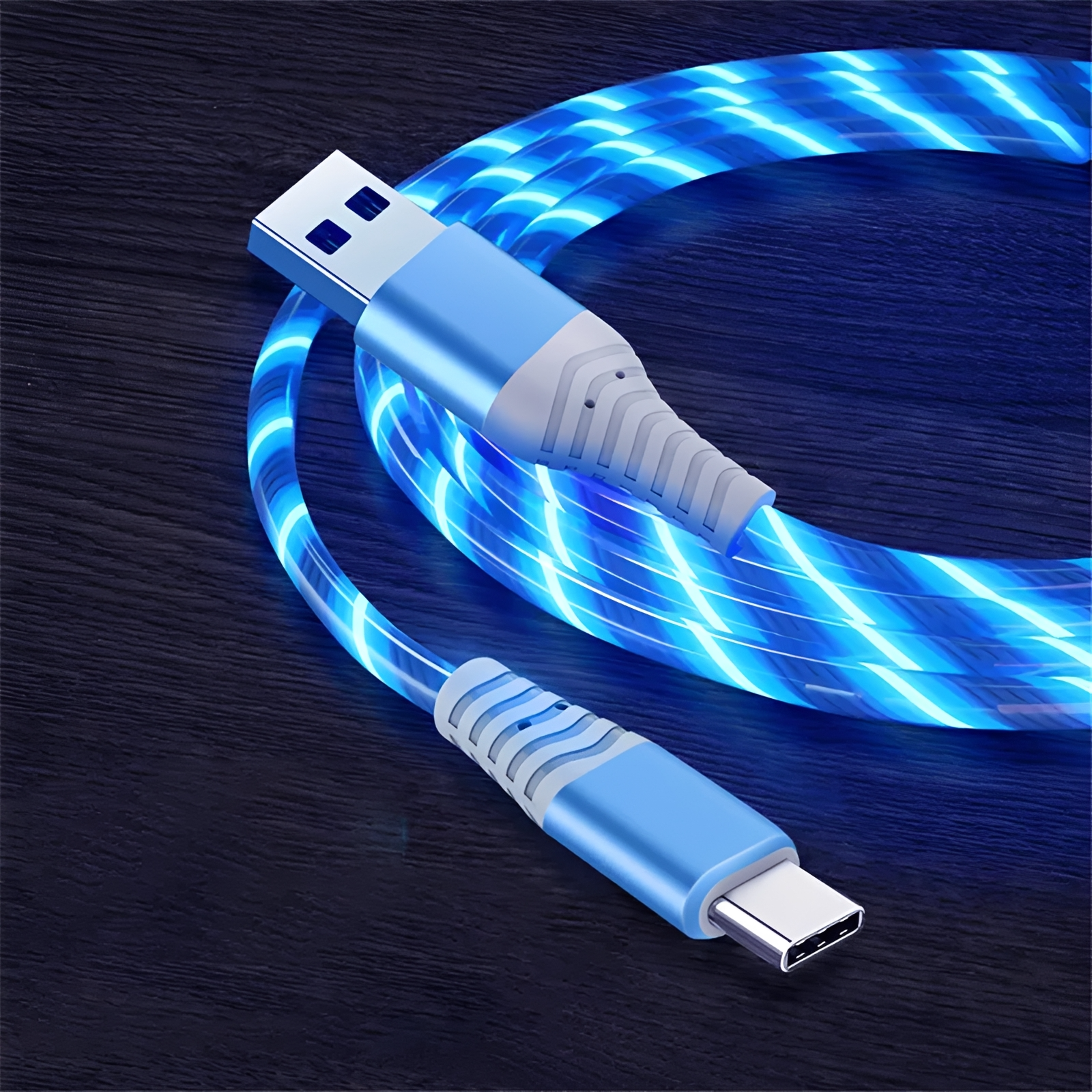 GlowCharge™ Pro – Cable LED de Carga Rápida 5A con Flujo de Luz Inteligente