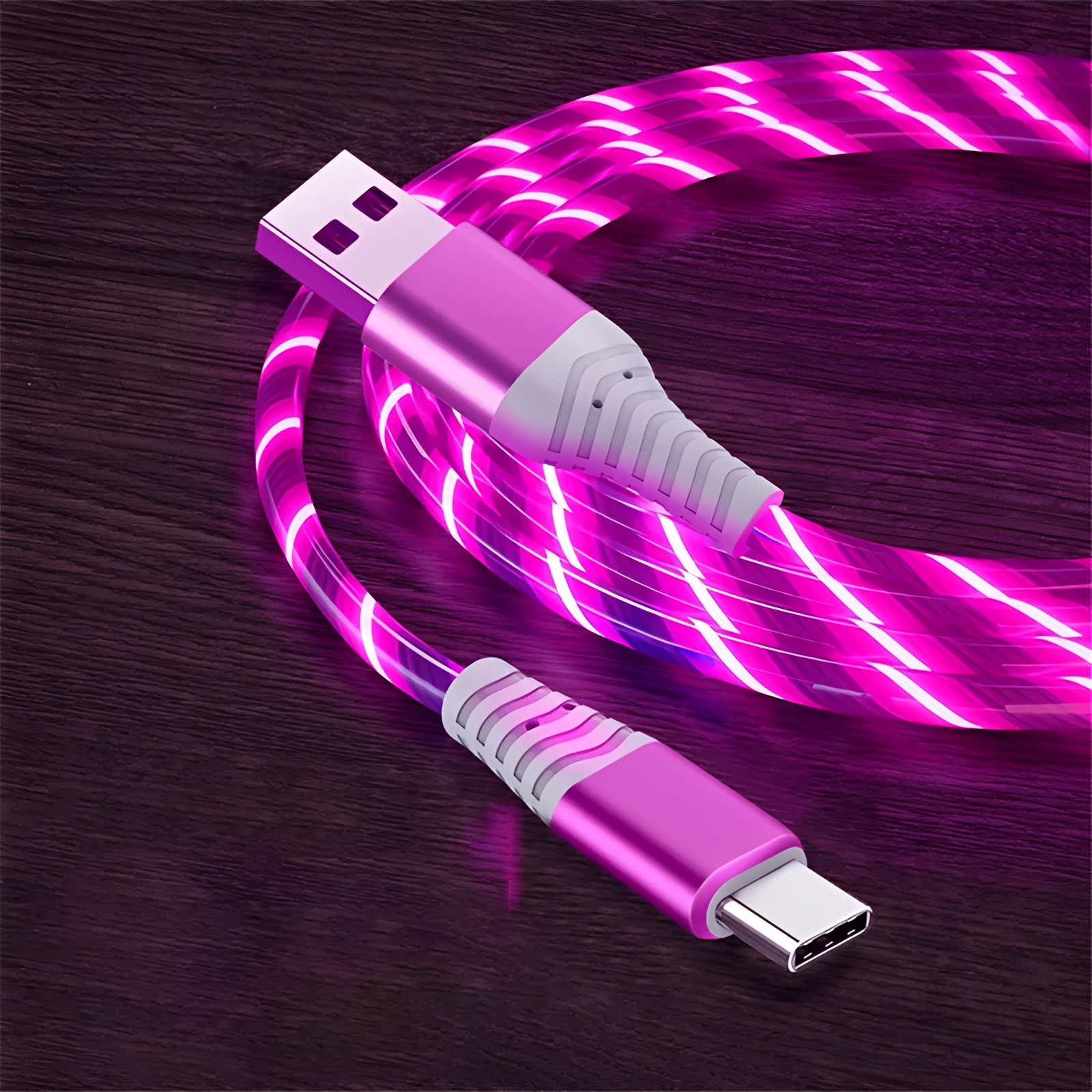 GlowCharge™ Pro – Cable LED de Carga Rápida 5A con Flujo de Luz Inteligente