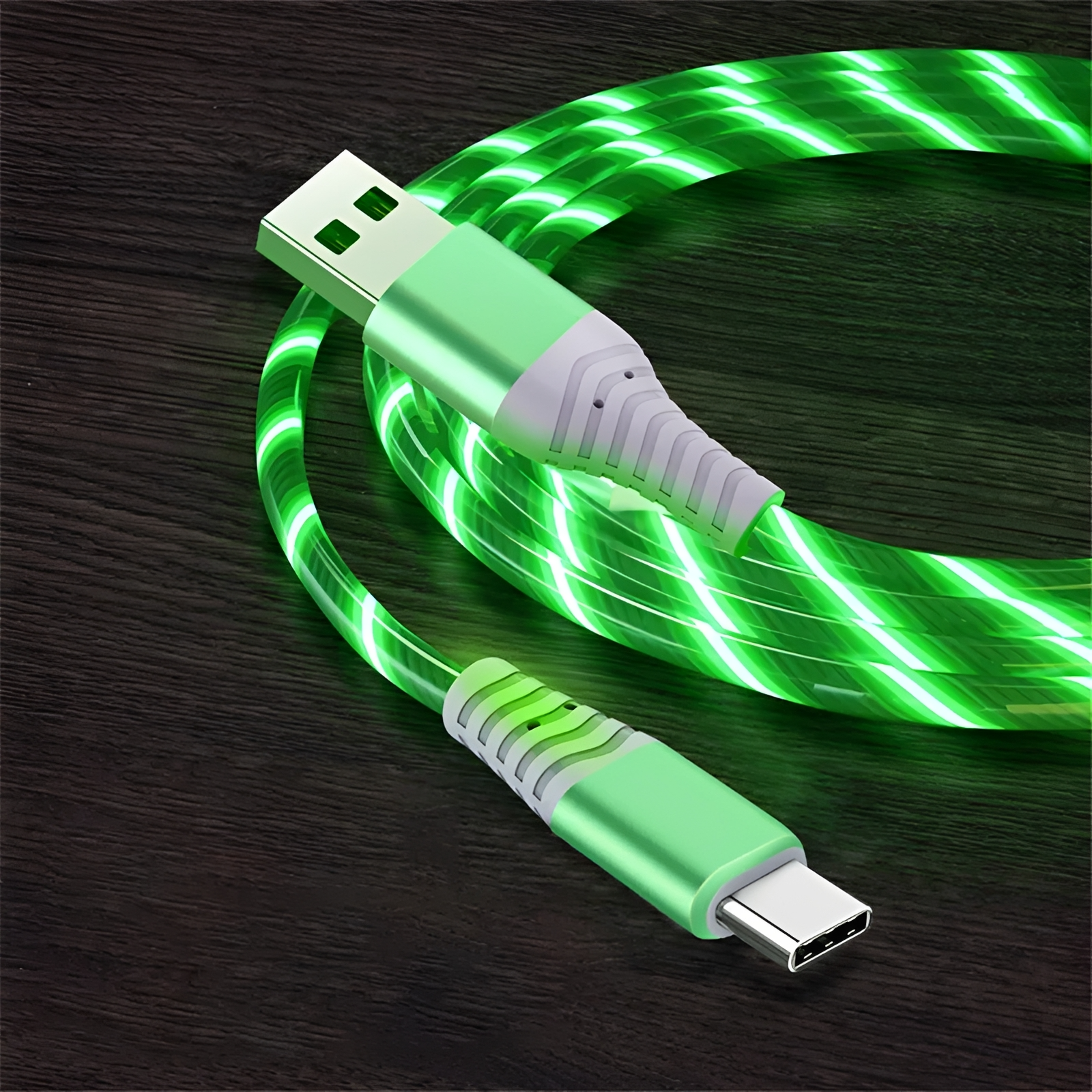 GlowCharge™ Pro – Cable LED de Carga Rápida 5A con Flujo de Luz Inteligente